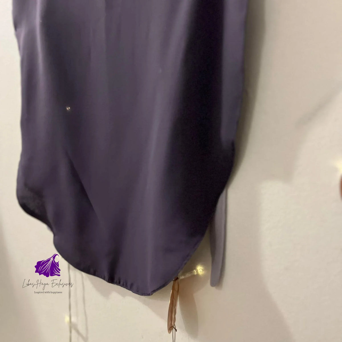 Half Niqab- 2 layer Half niqab round-Slate - Libas-Haya Exclusives