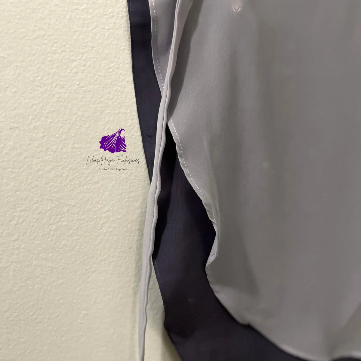 Half Niqab- 2 layer Half niqab round-Slate - Libas-Haya Exclusives