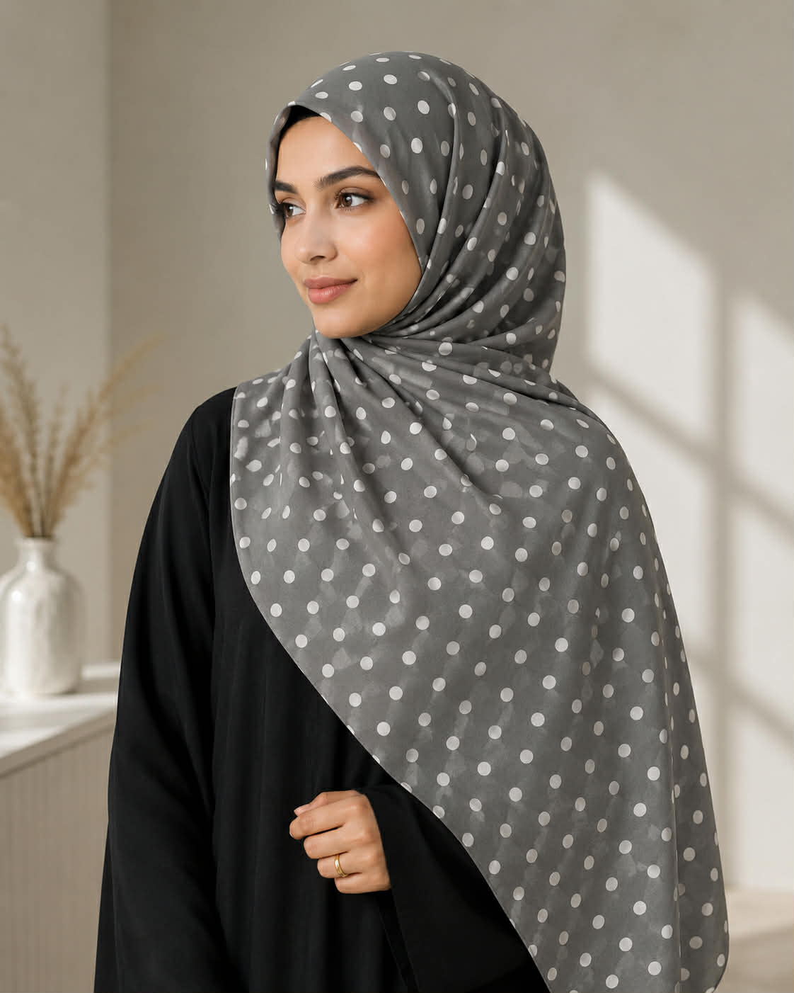 Polka Dot Modal Hijab | Lightweight Printed Modal Hijab