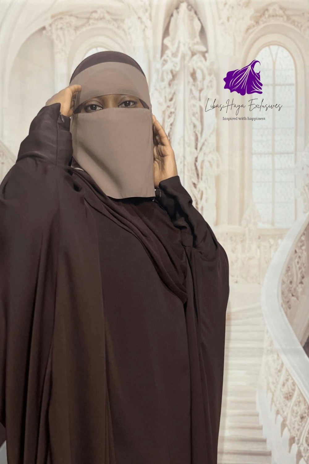 short single layer niqab