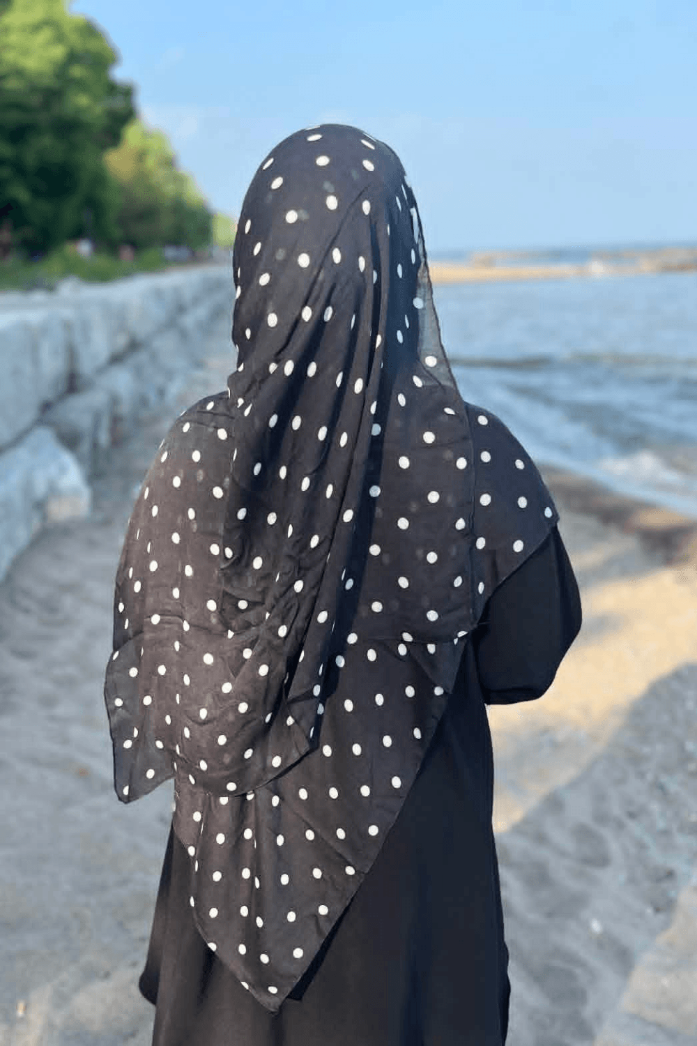 Polka Dot Modal Hijab | Lightweight Printed Modal Hijab