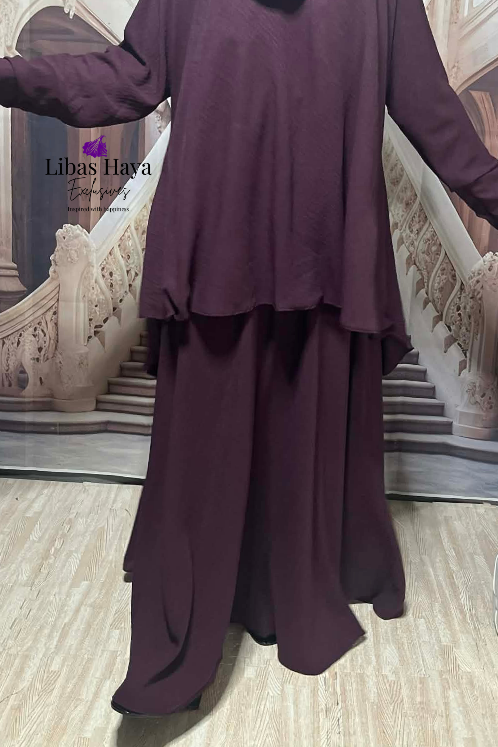 Hiba High Waist Skirt With Pockets Deep Plum