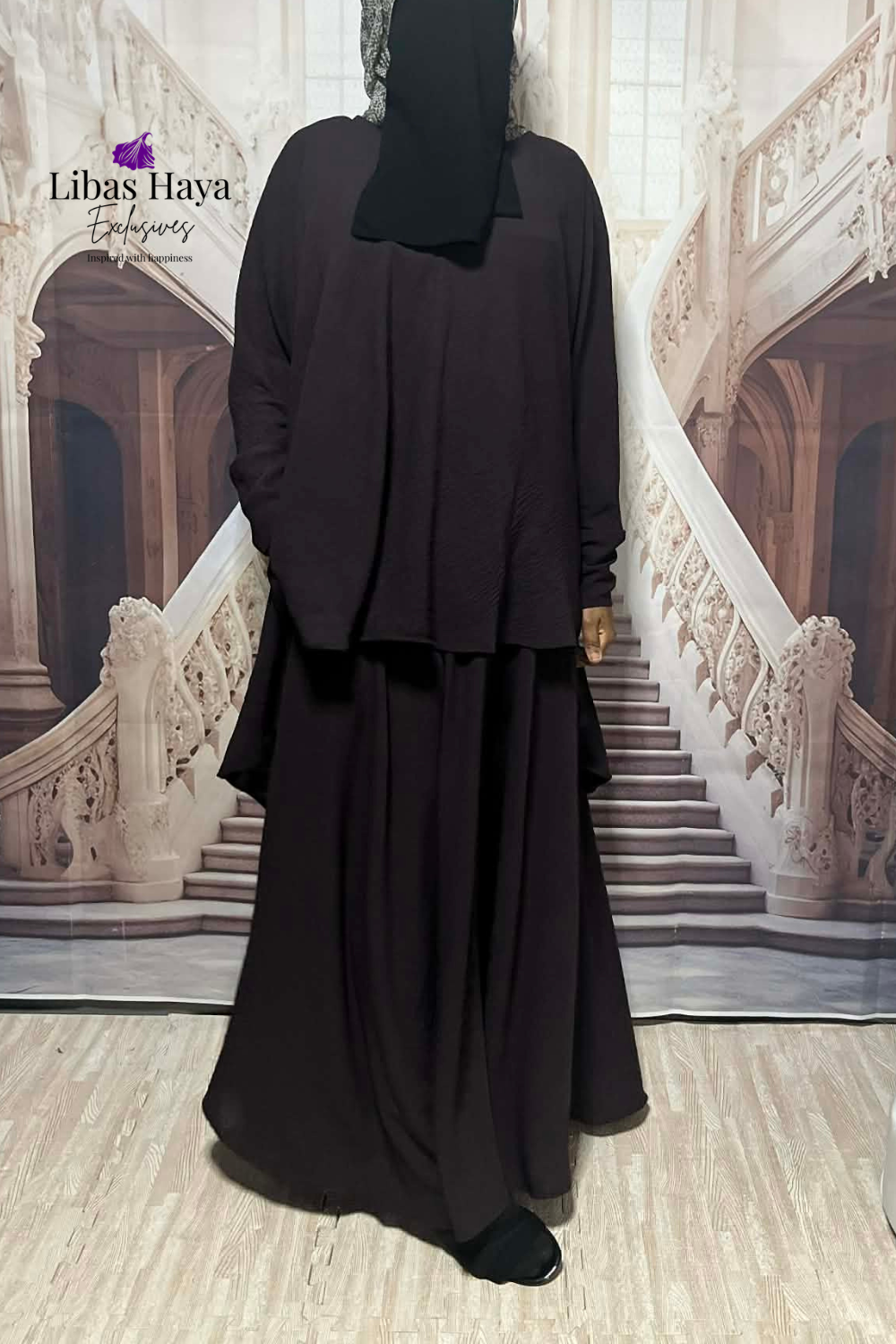 Hiba High Waist Skirt With Pockets Dark Brown