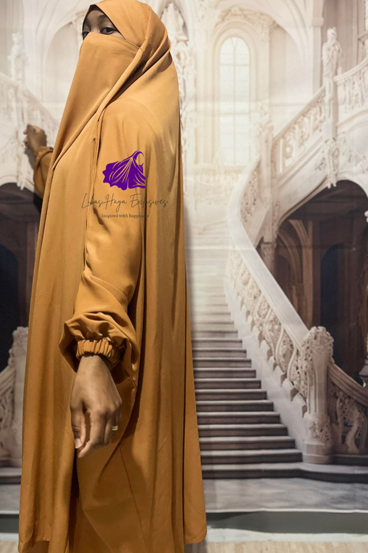 2 piece jilbab in Dusty Orange by Libas Haya Exclusives