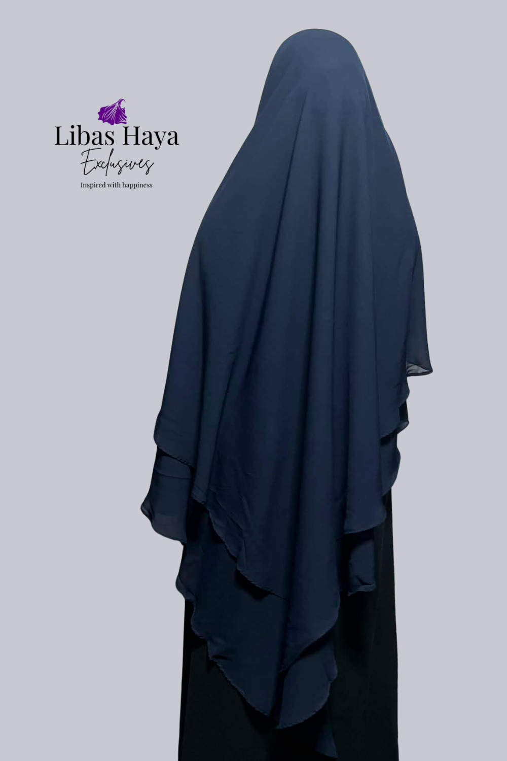 navy Premium khimar