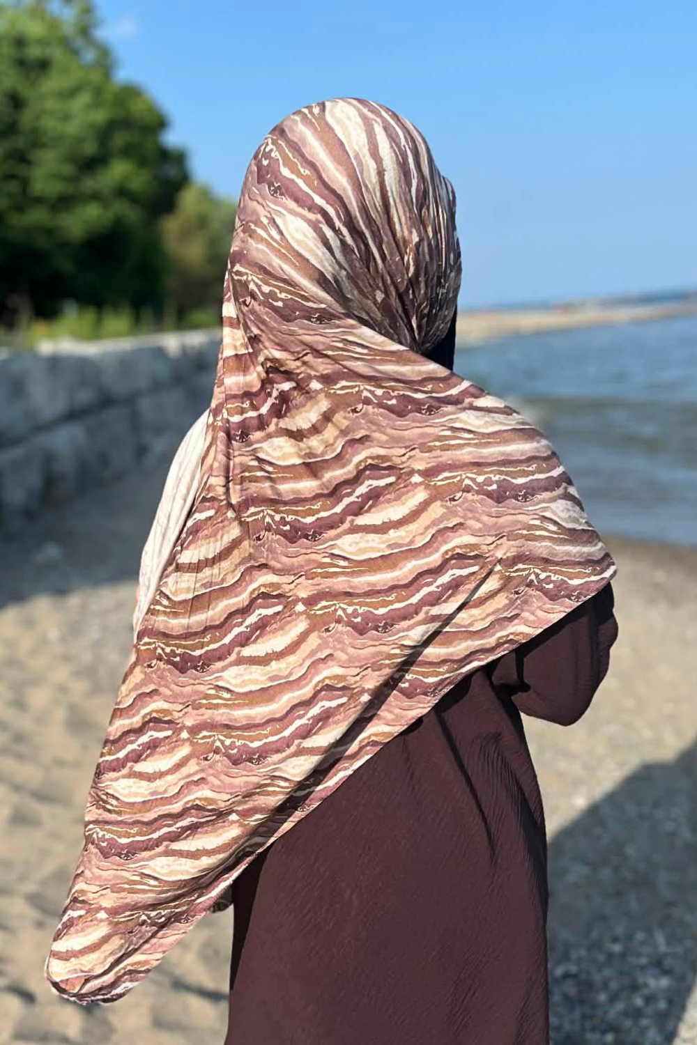 Printed Cotton Jersey Hijab | Soft Stretch Everyday Hijab