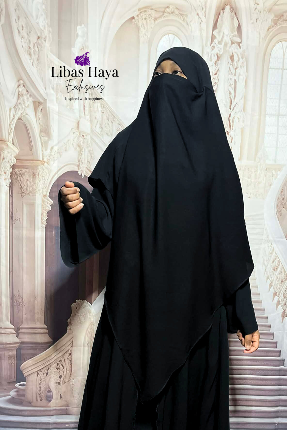 Single layer back Khimar
