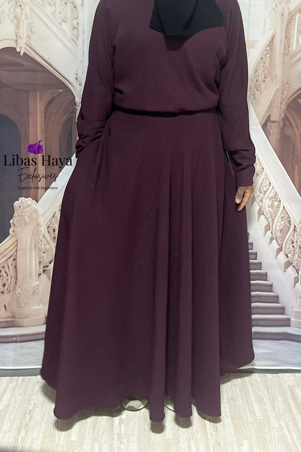 Hiba High Waist Skirt With Pockets Deep Plum