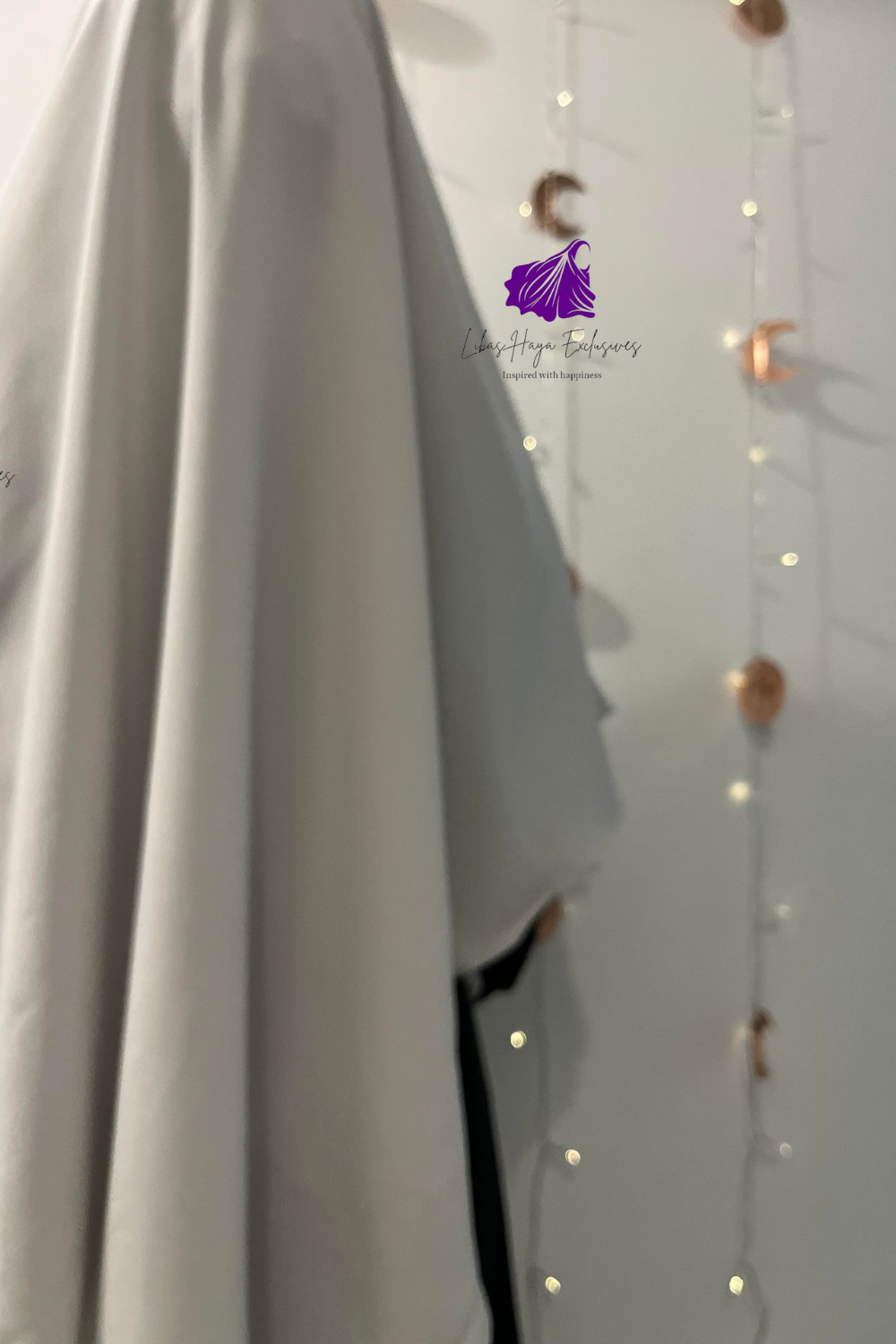 Khimar, Zahra Khimar-Single layer khimar with built in niqab-White