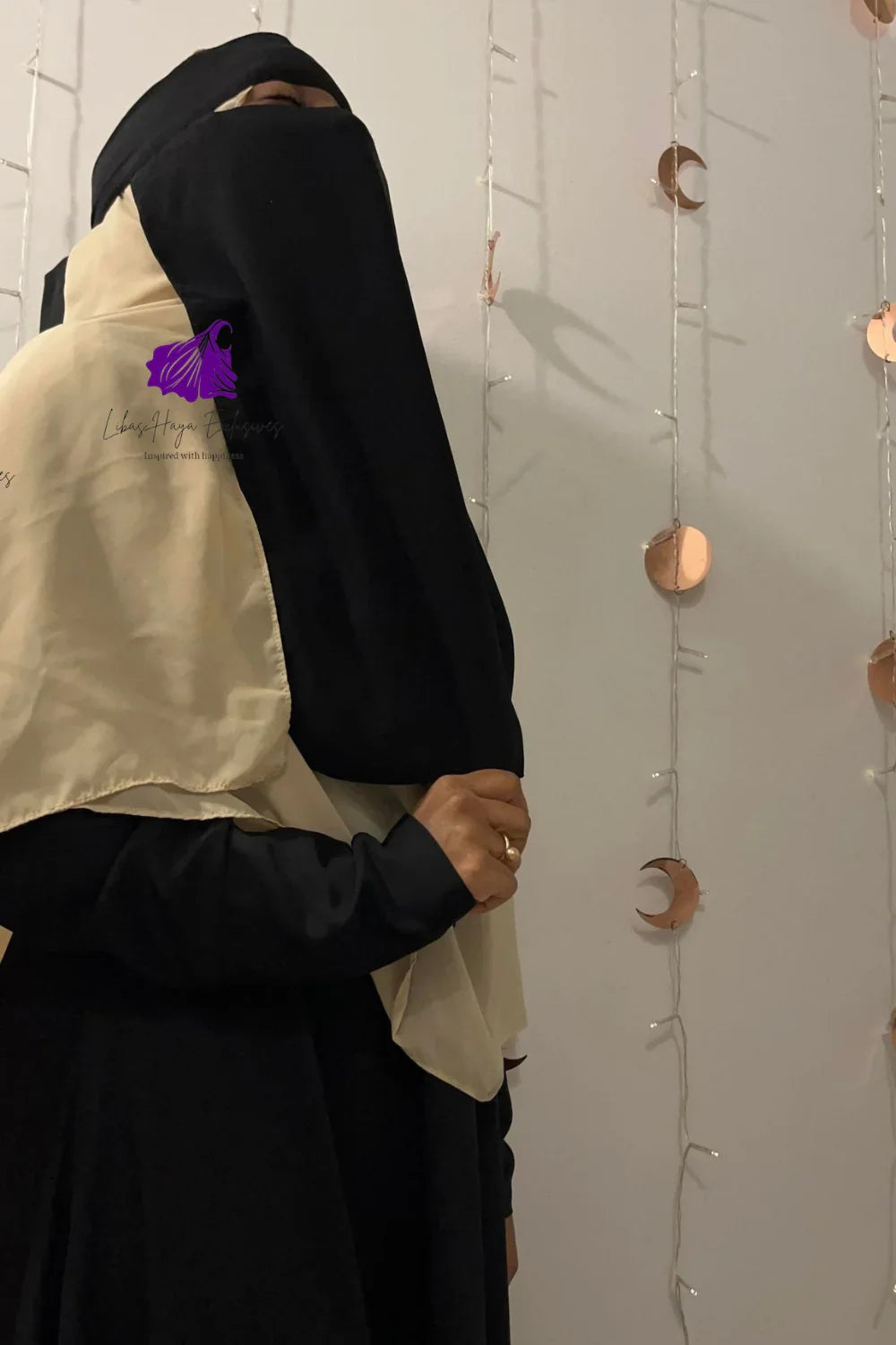 Niqab, Raahah Single Layer Black Niqab. - Libas-Haya Exclusives