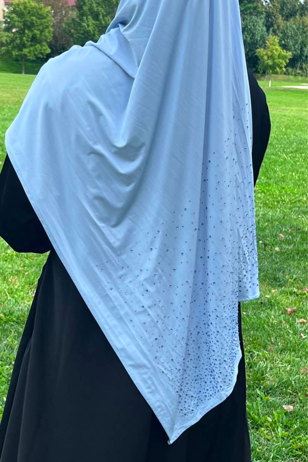 Rhinestone Liquid Jersey Hijab