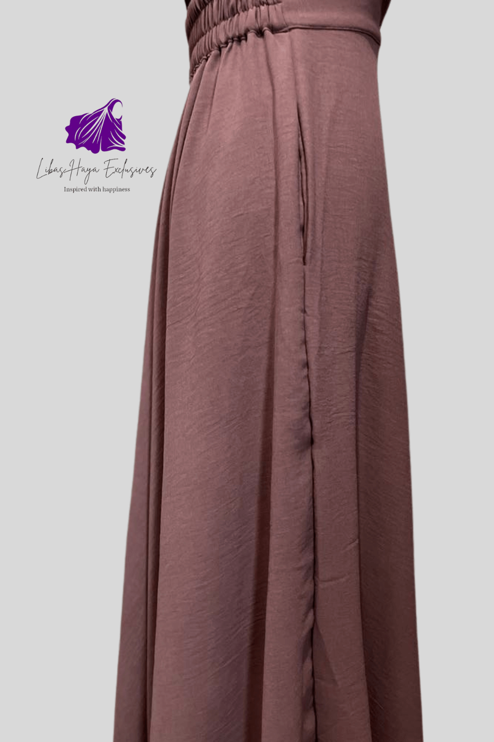 Hiba High Waist Skirt With Pockets-Dusty Rose