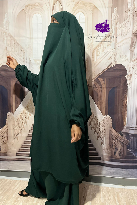 2 piece jilbab in emerald