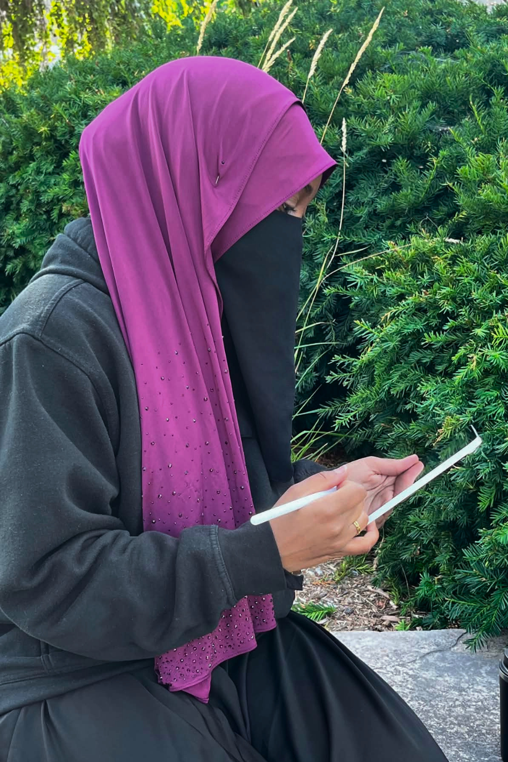 Rhinestone Liquid Jersey Hijab