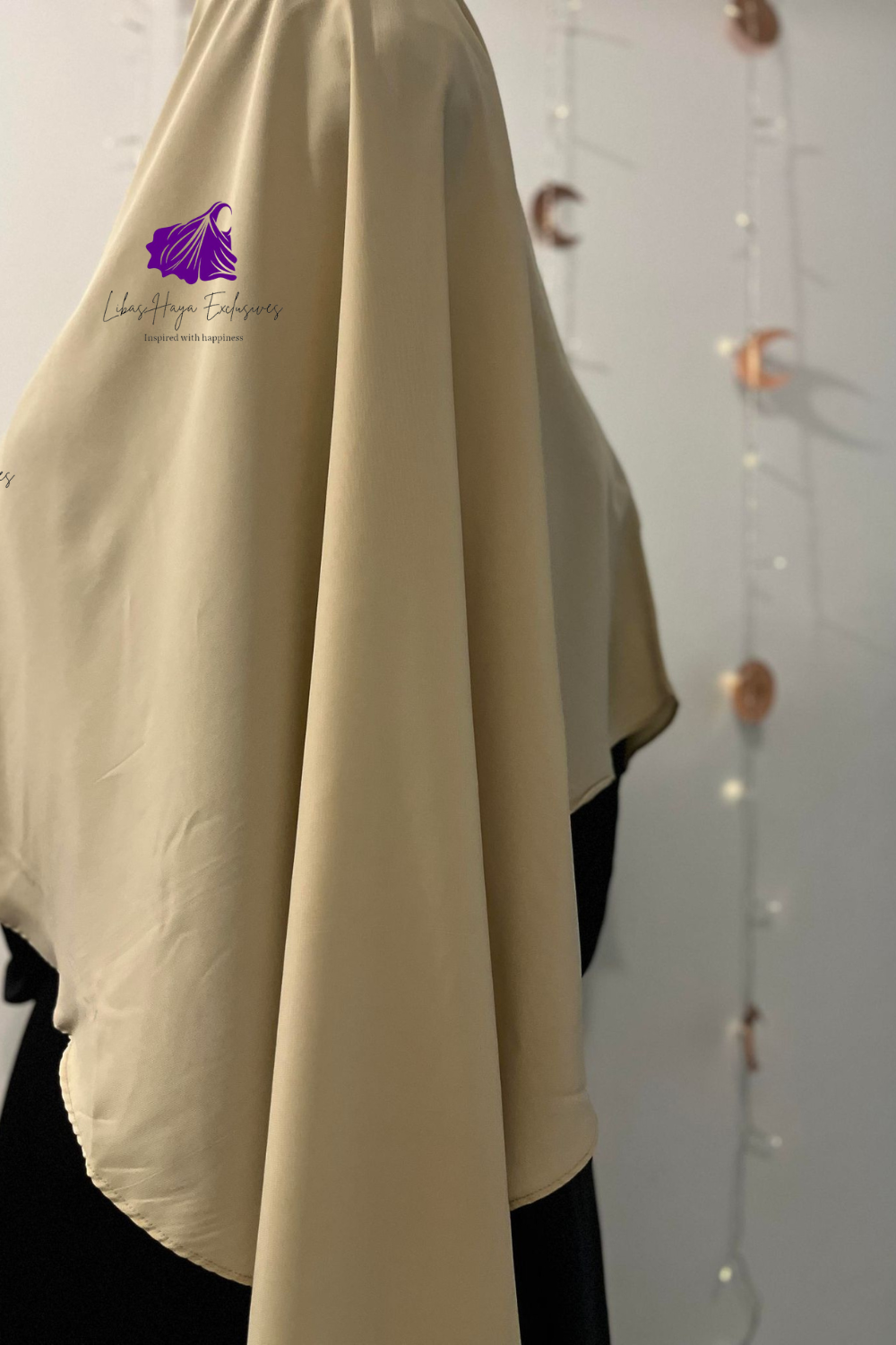 Khimar, Zahra Khimar-Single layer khimar with built in niqab-Cream