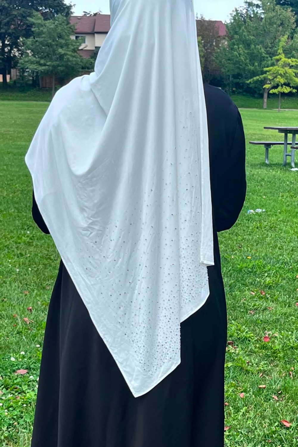 Rhinestone Liquid Jersey Hijab
