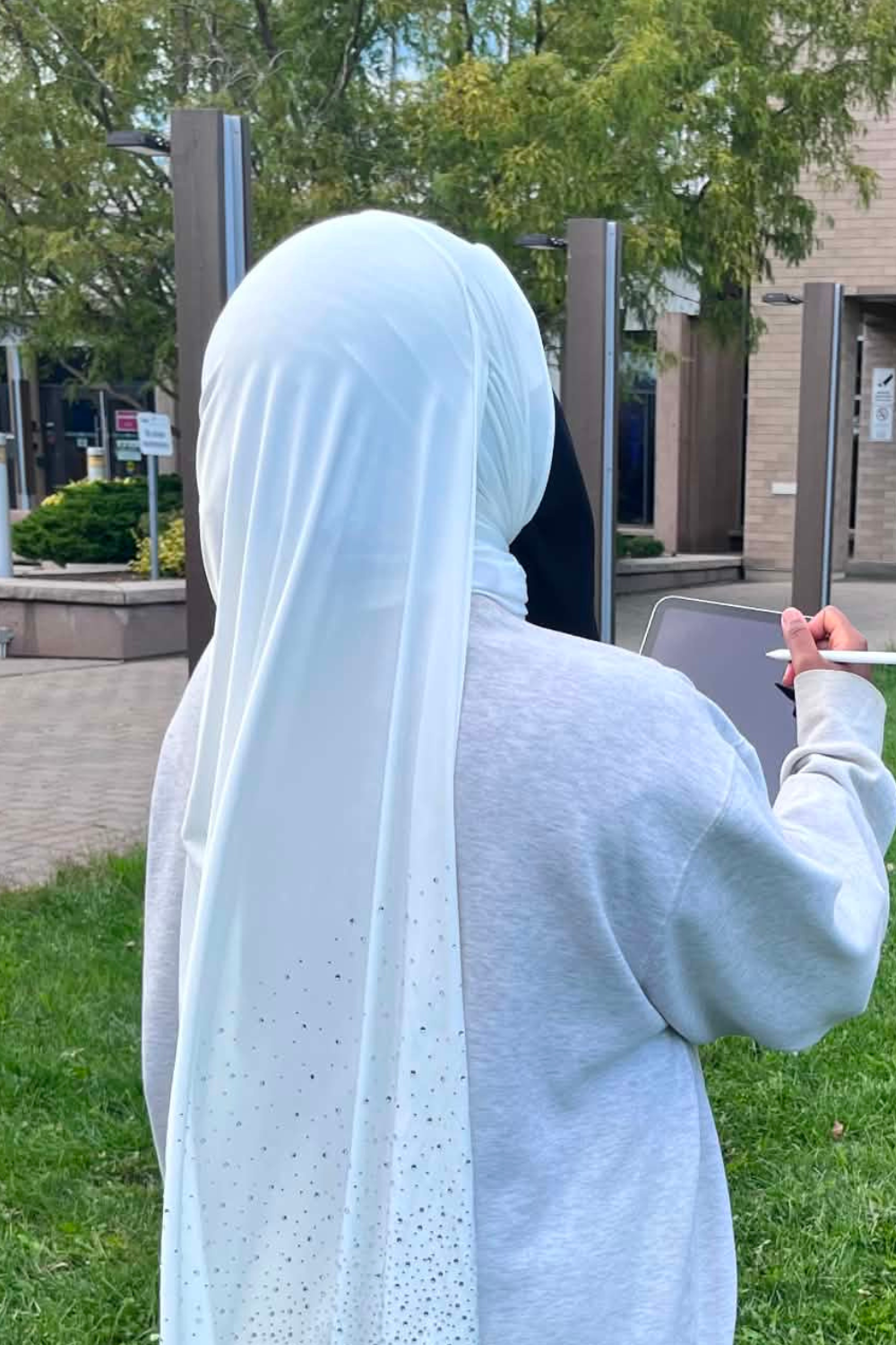 Rhinestone Liquid Jersey Hijab