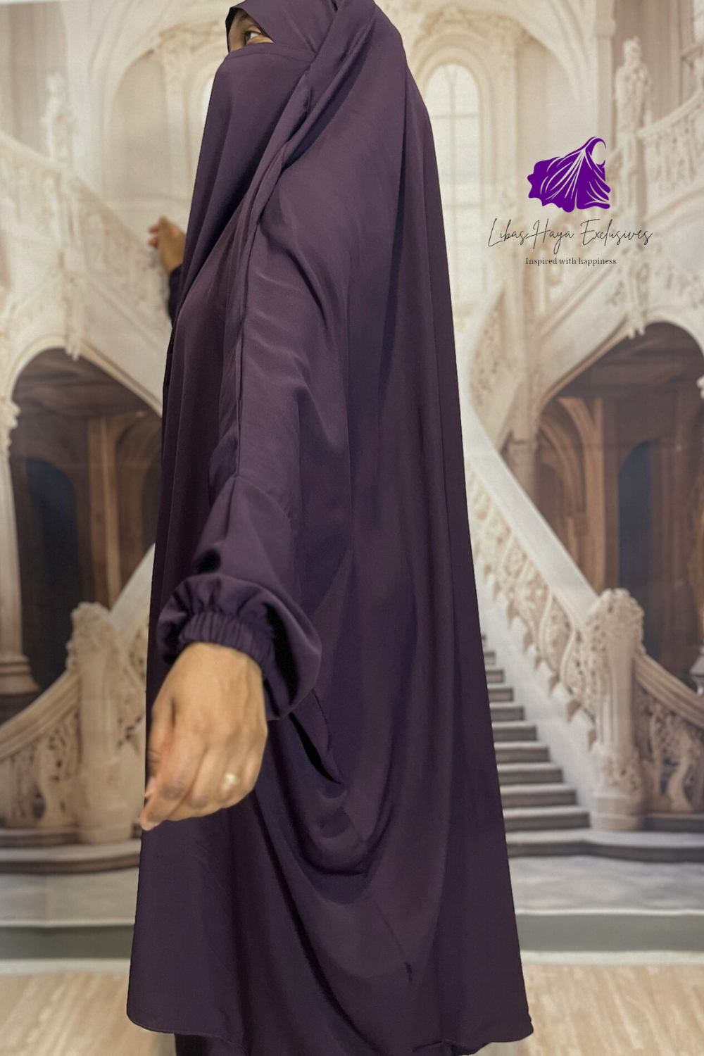 jilbab with elastic cuff sleeves