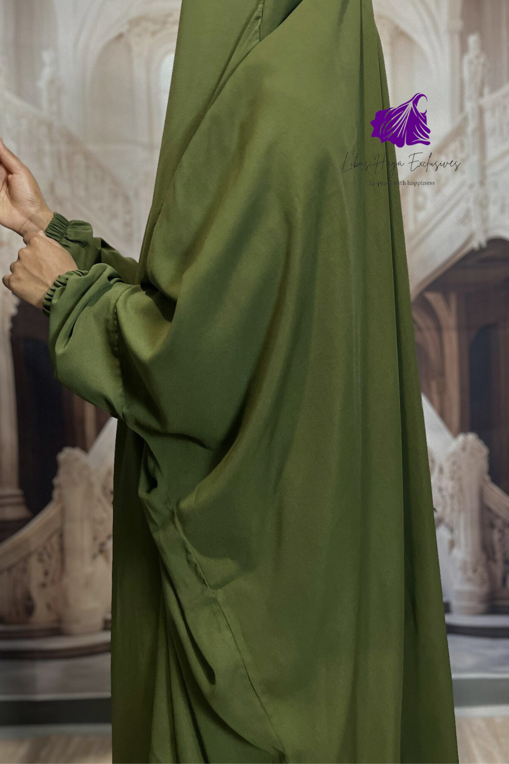 libas-hayaexclusives jilbab in khaki