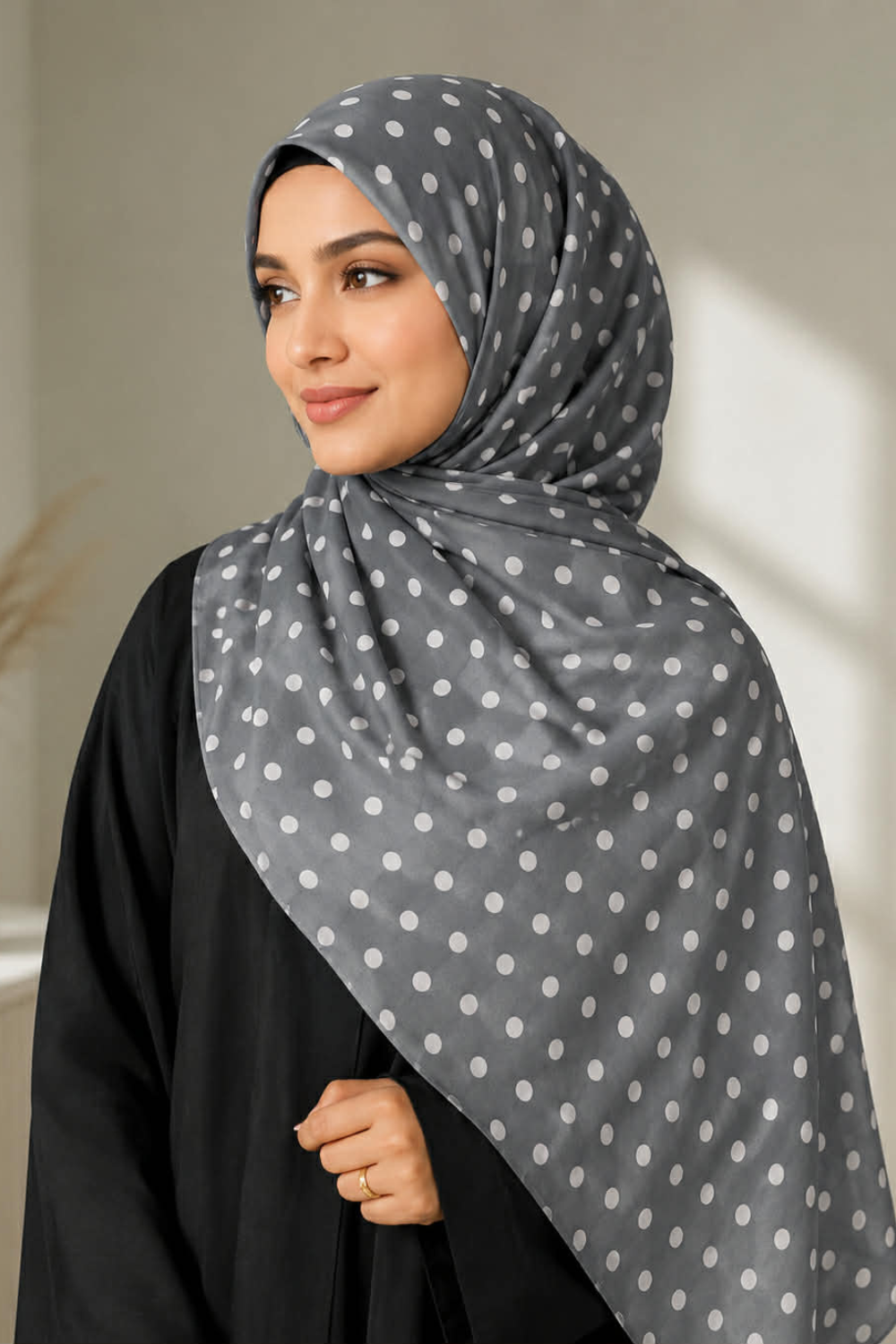 Polka Dot Modal Hijab | Lightweight Printed Modal Hijab