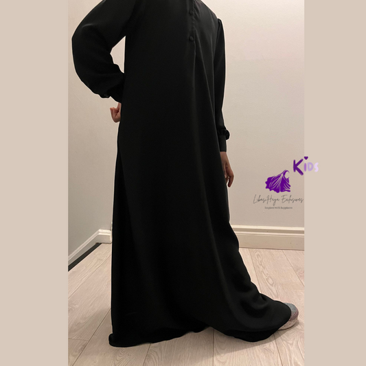 Kids Abaya, Huda Uniform Abaya, Plain Black Abaya for kids.