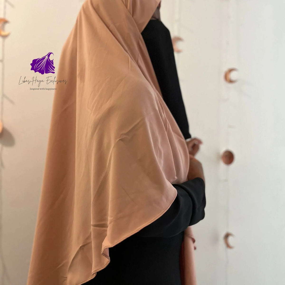 Khimar, Zahra Khimar-Single layer khimar with built in niqab-Brown - Libas-Haya Exclusives