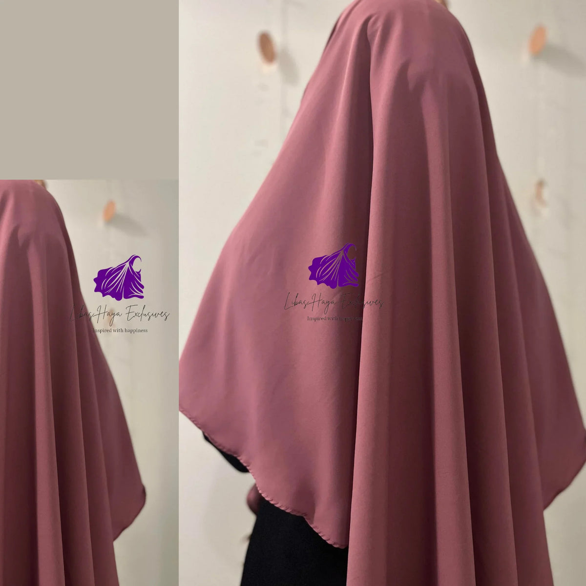 Khimar, Zahra Khimar-Single layer khimar with built in niqab- Purple - Libas-Haya Exclusives