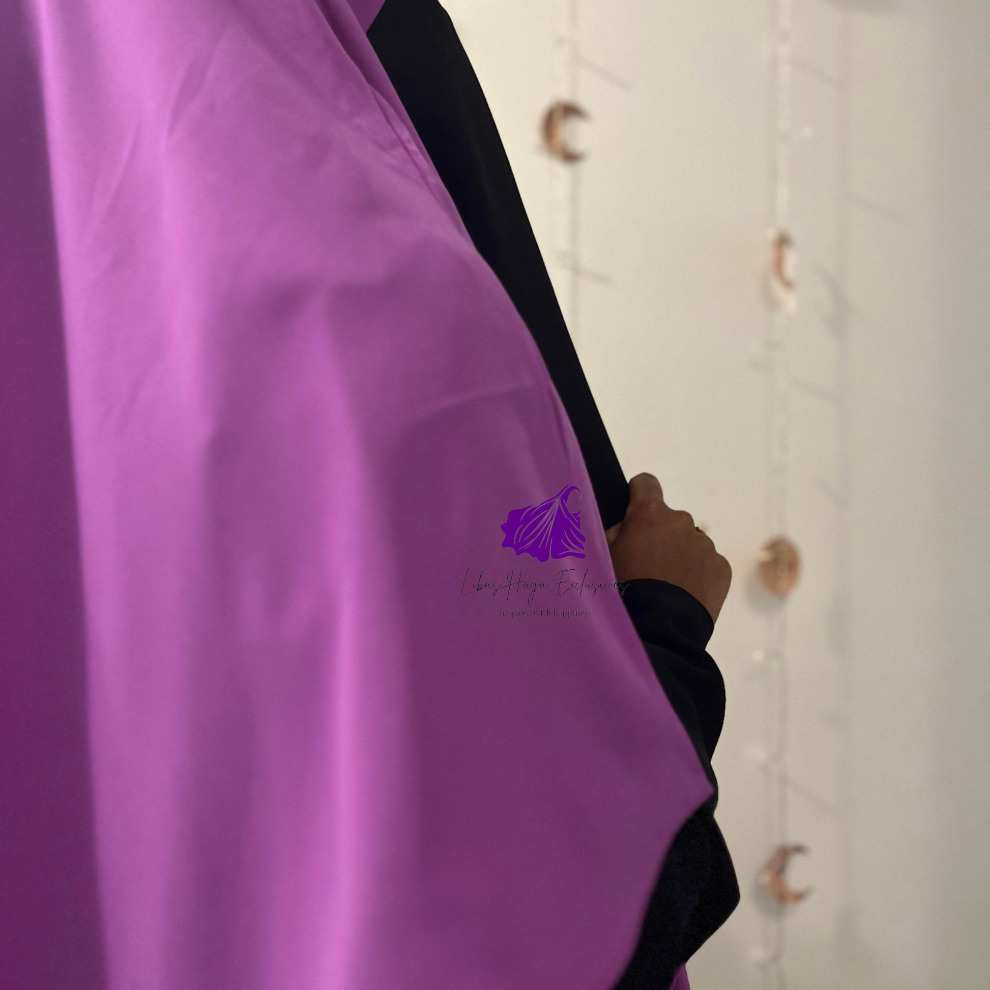 purple single layer khimaar niqab
