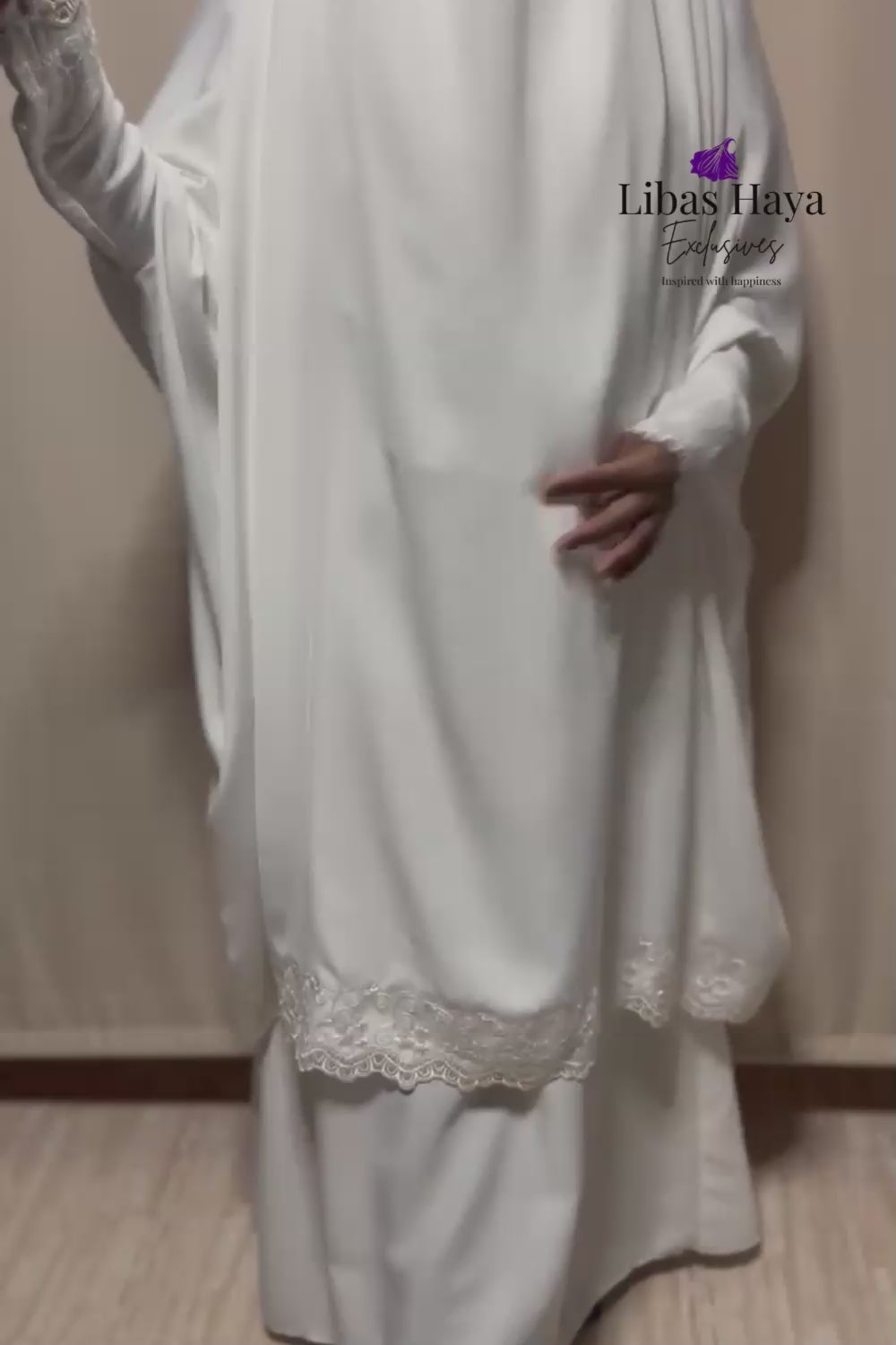 white two piece jilbabvideo
