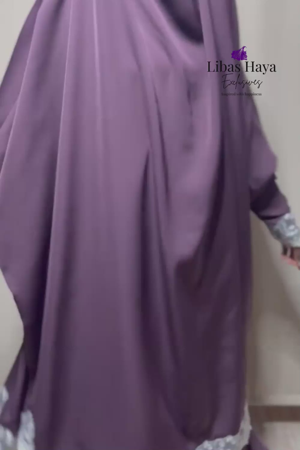mauve two ieve jilbab with lace video