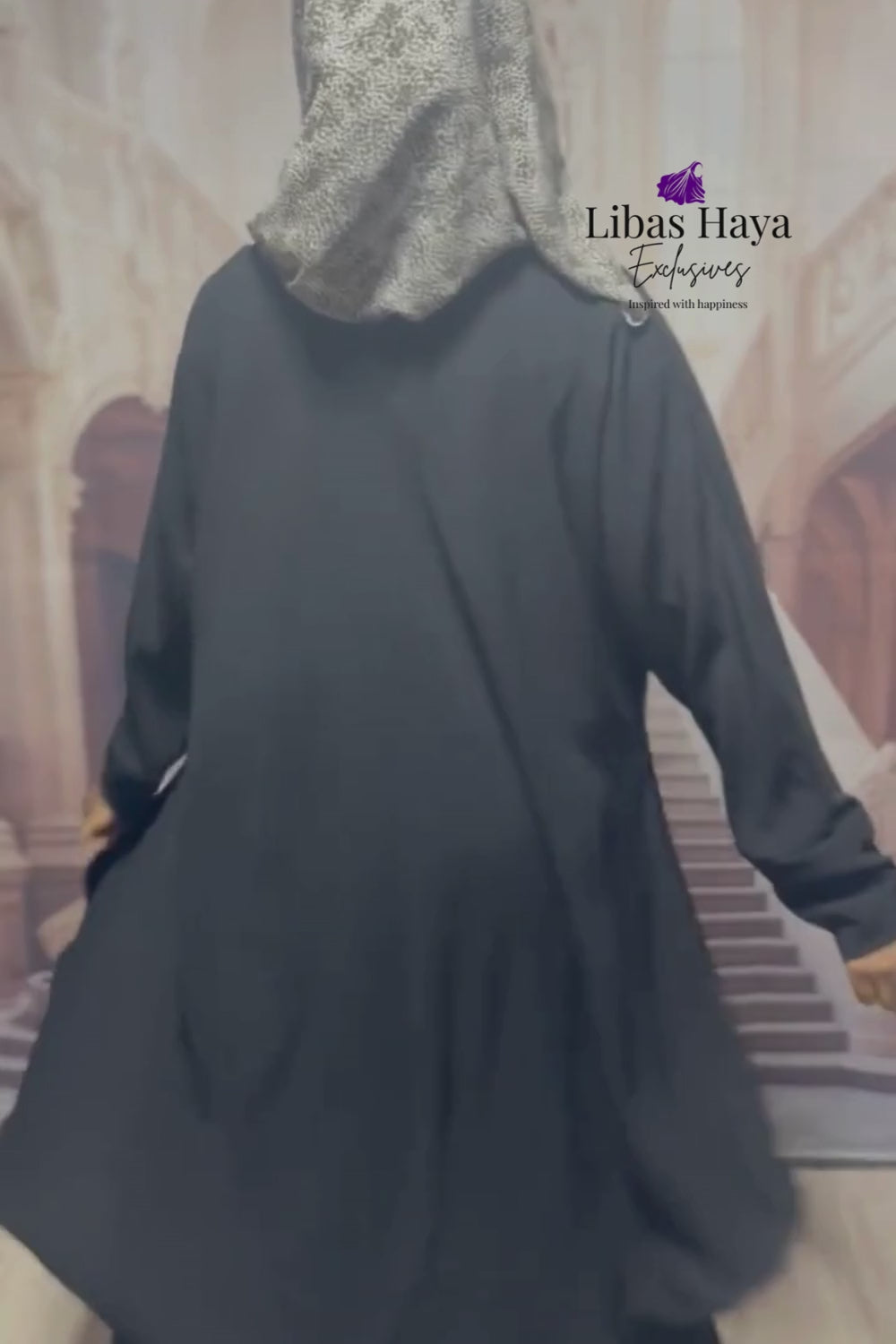 video of Black modest blouse
