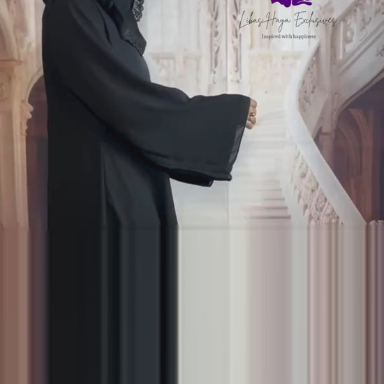 video detail of layan hooded abaya