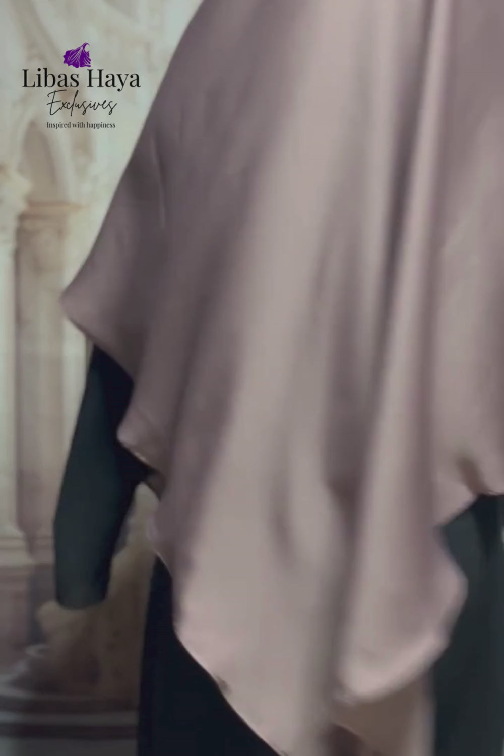 Khimar, Dusty Pink Diamond Cut Khimar, Tie Back Khimar in Premium Nida| Modest Hijab