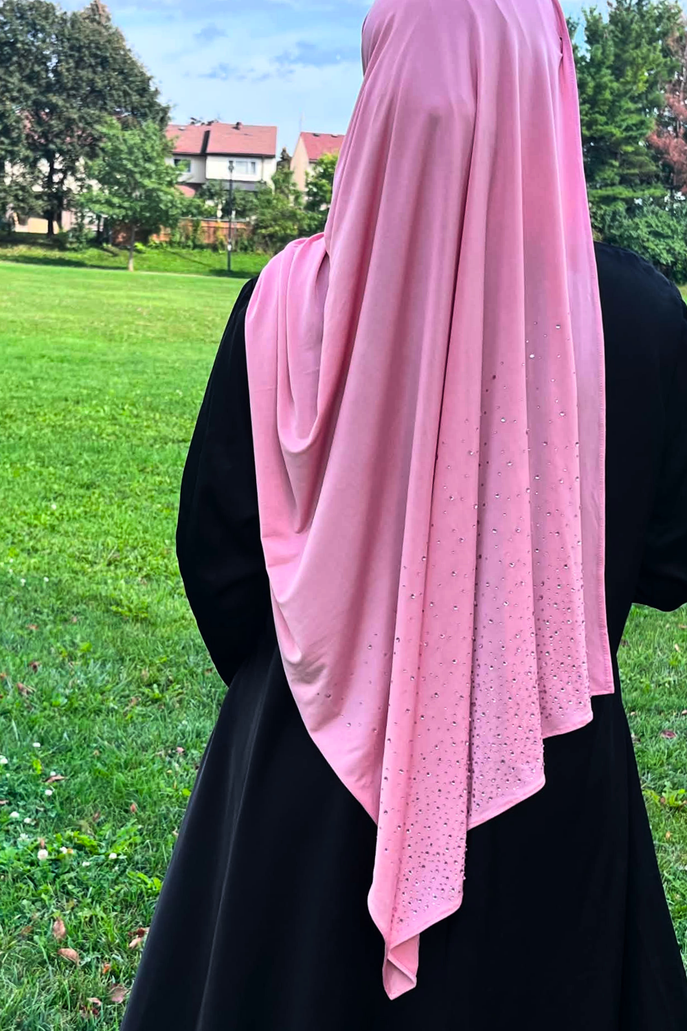 Rhinestone Liquid Jersey Hijab