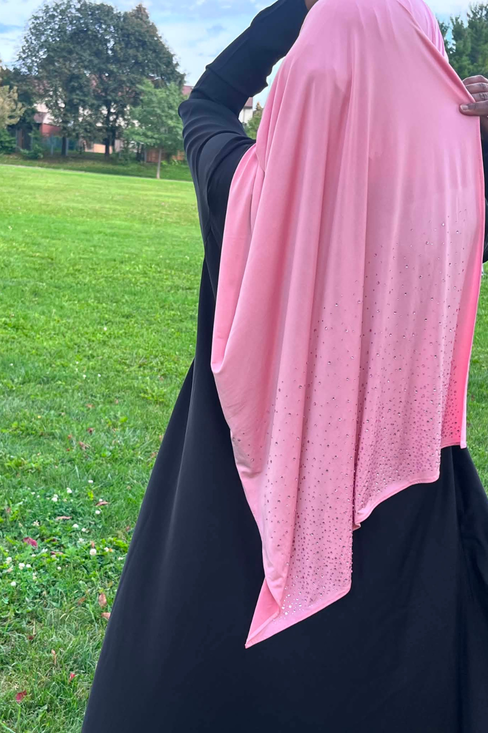 Rhinestone Liquid Jersey Hijab