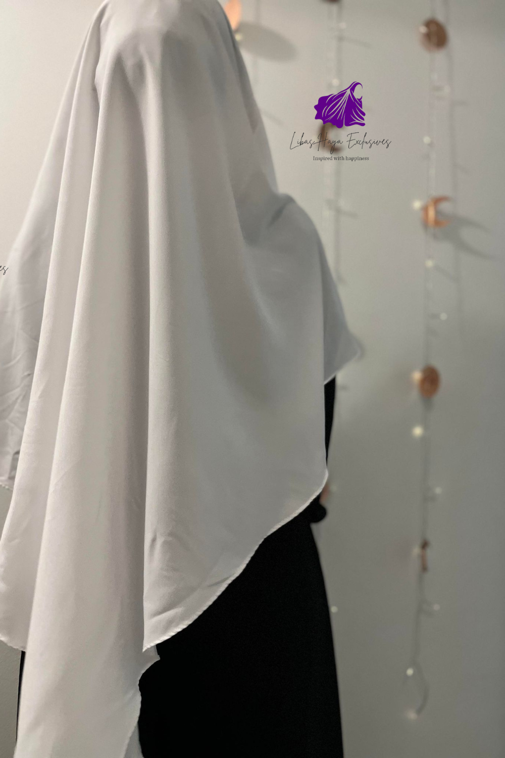 Khimar, Zahra Khimar-Single layer khimar with built in niqab-White