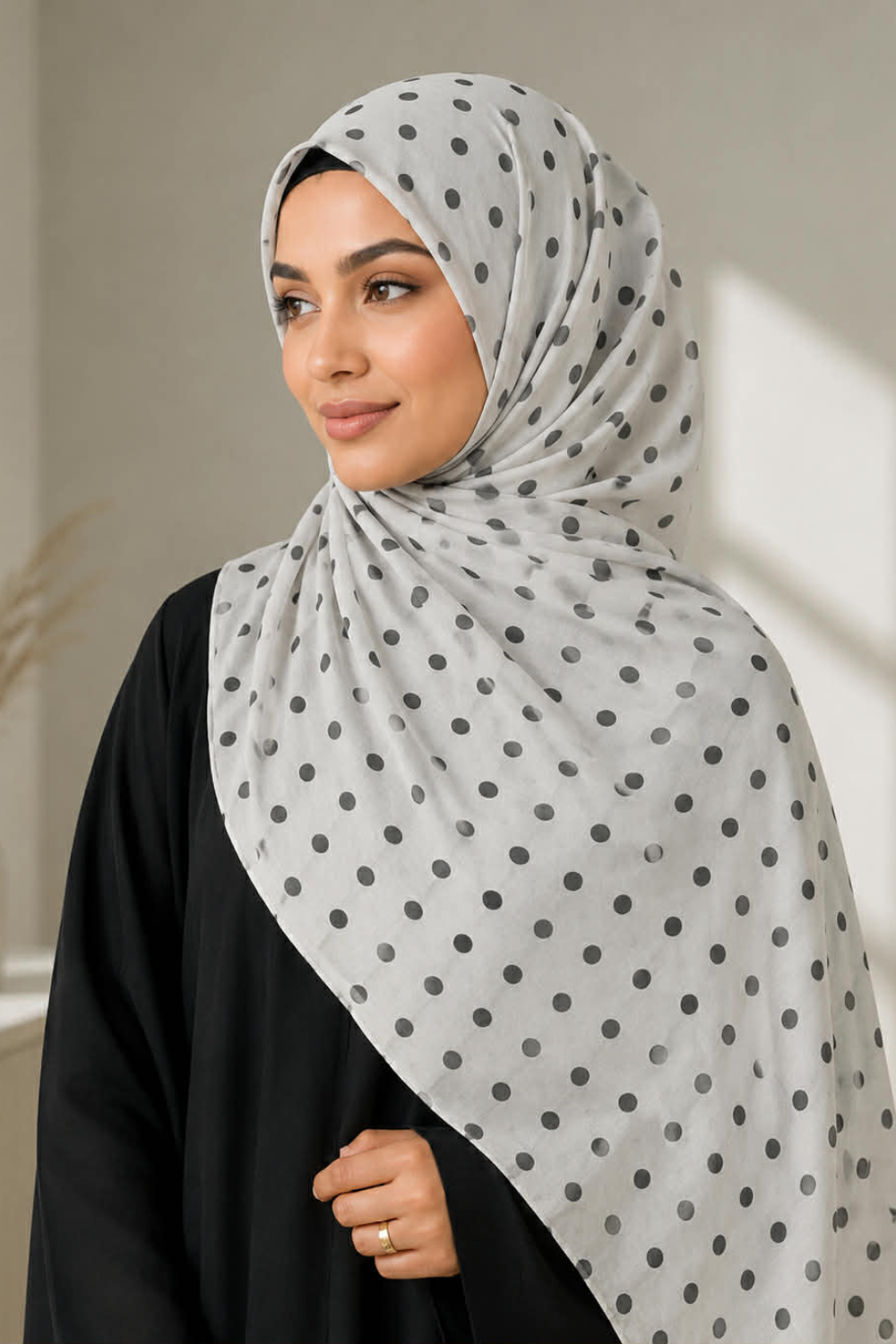 Polka Dot Modal Hijab | Lightweight Printed Modal Hijab