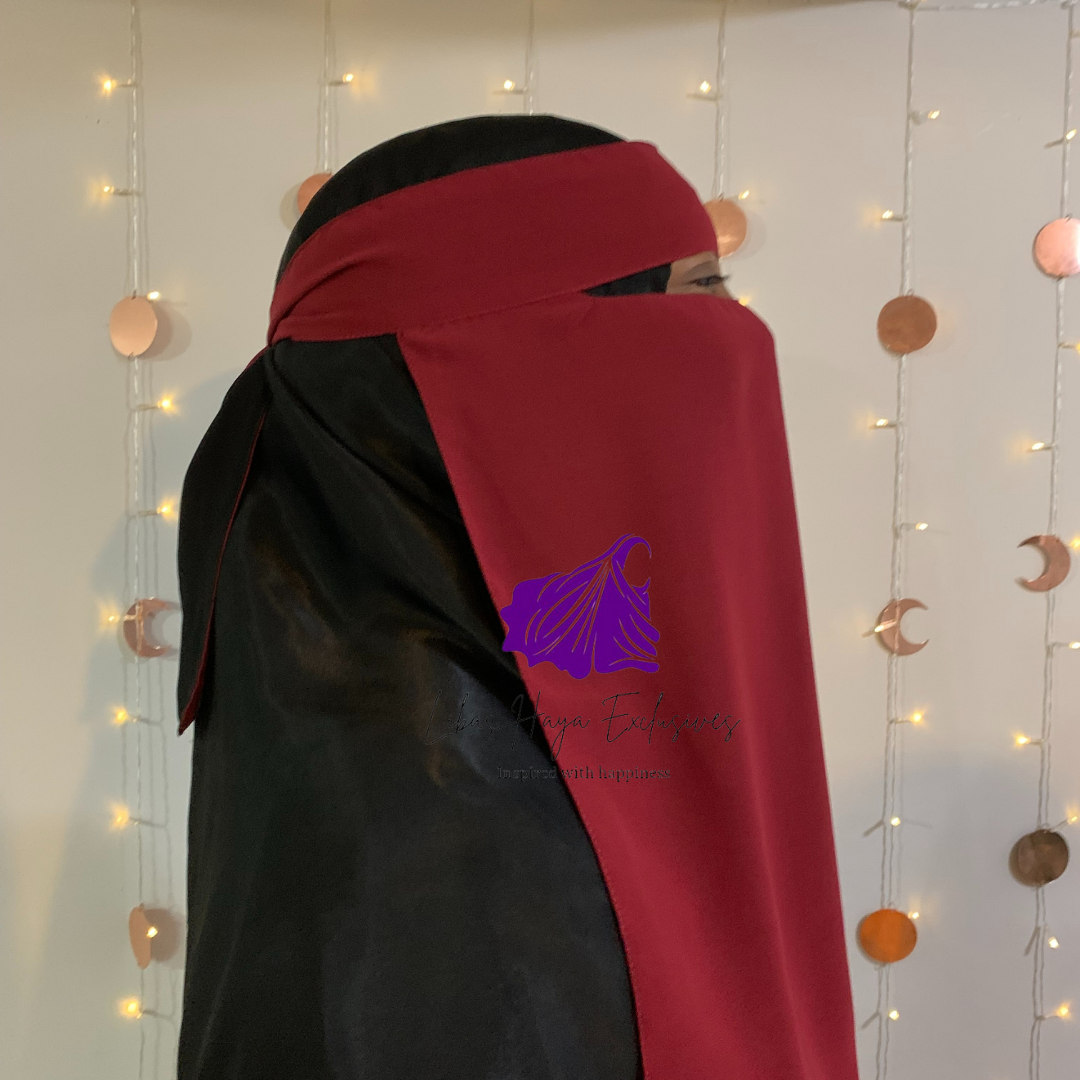Reversible niqab Black & Berry