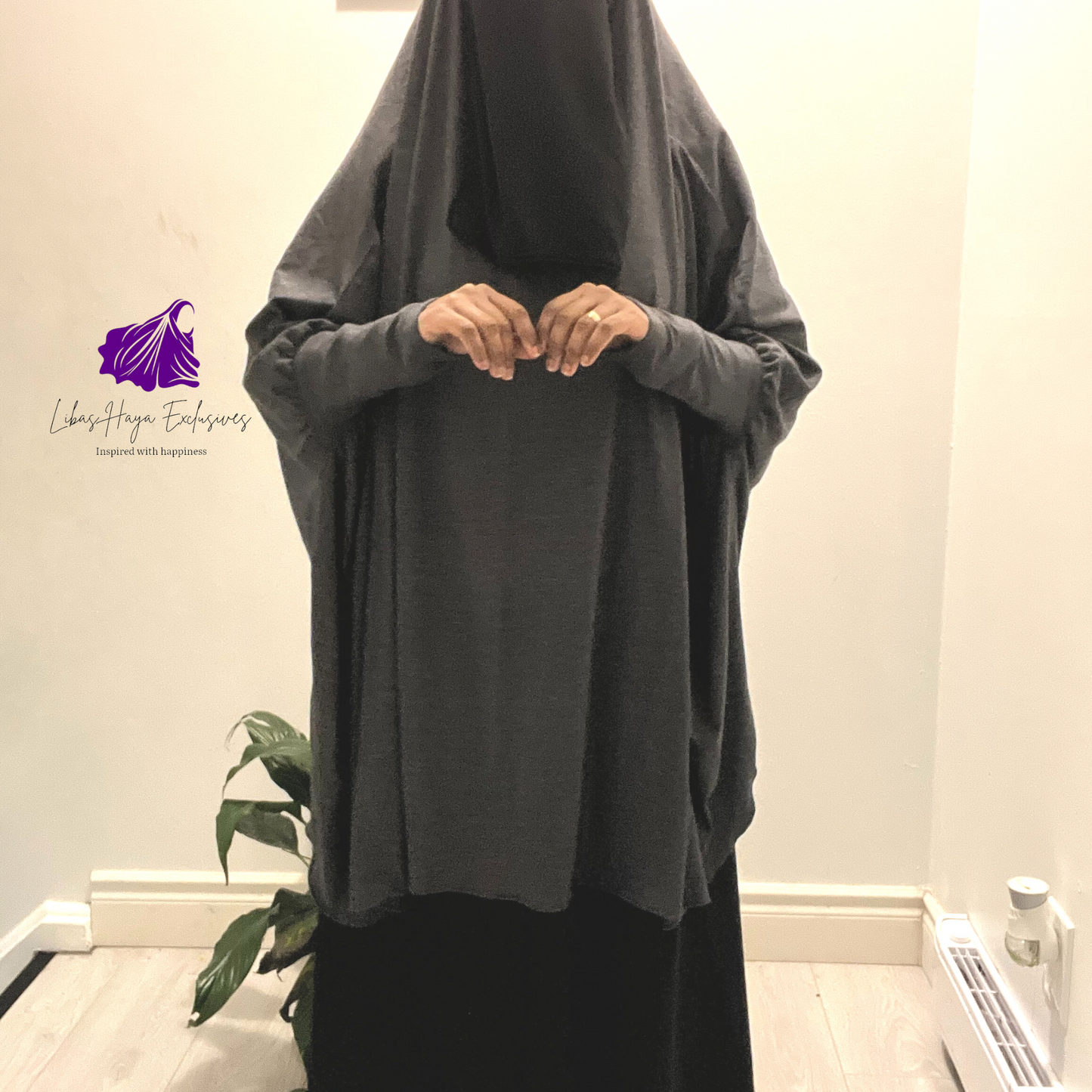 Khimar, Thuwaiba Khimar,Prayer Hijab-Grey (Ships to North America)