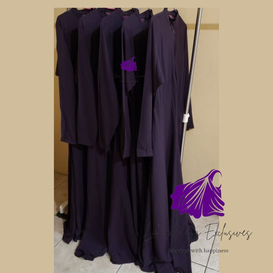 Purple abaya with pockets