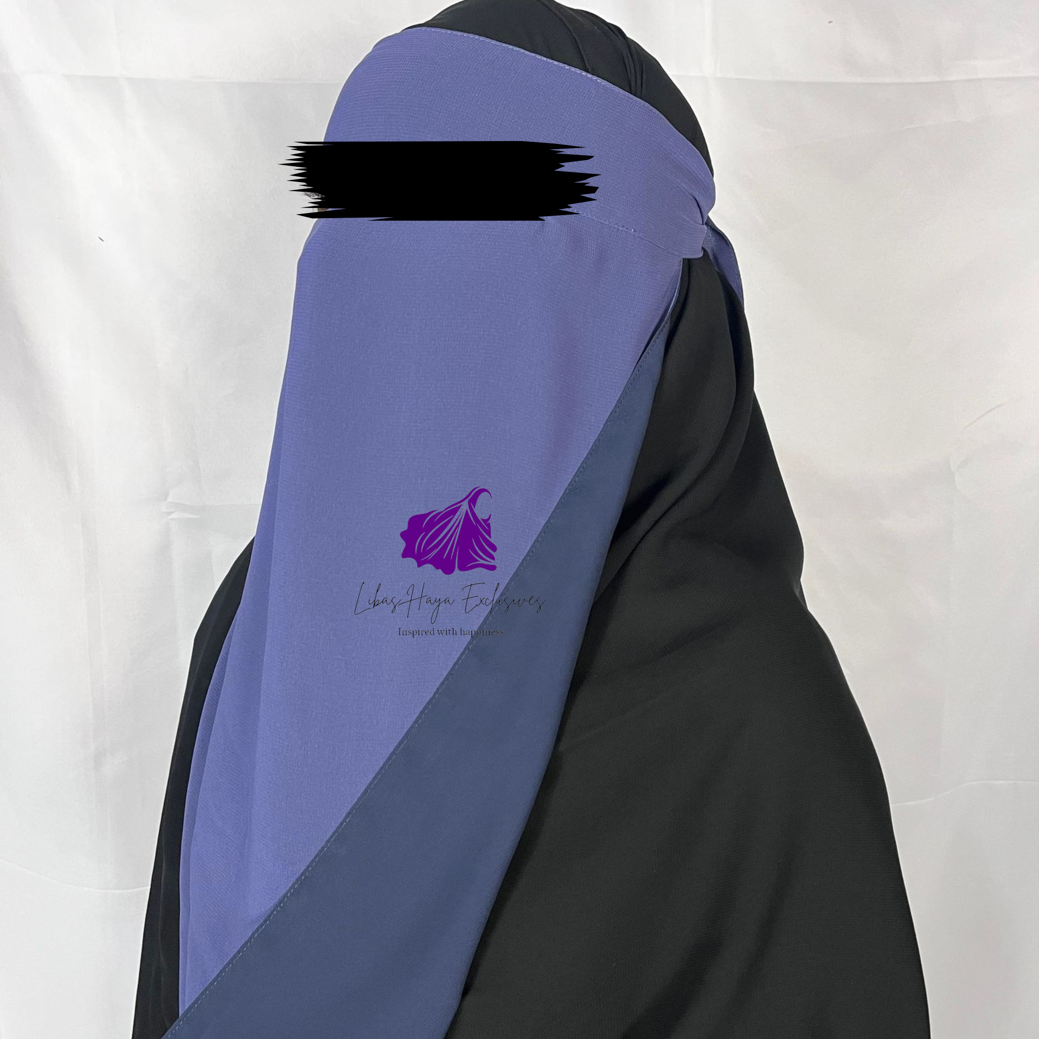 Niqab, Raahah Reversible Niqab-Navy & Blue