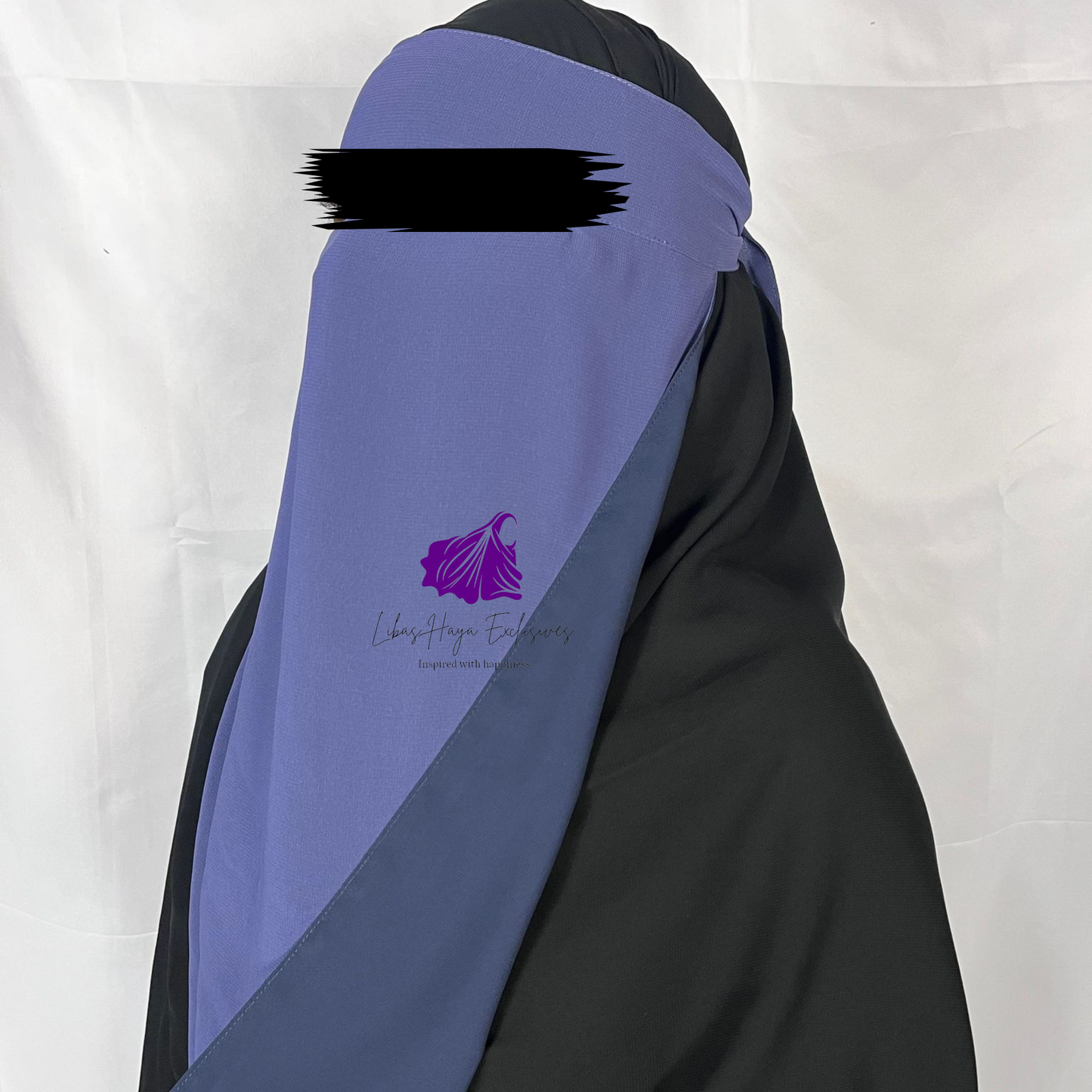 Niqab, Raahah Reversible Niqab-Navy & Blue (Ships to North America)