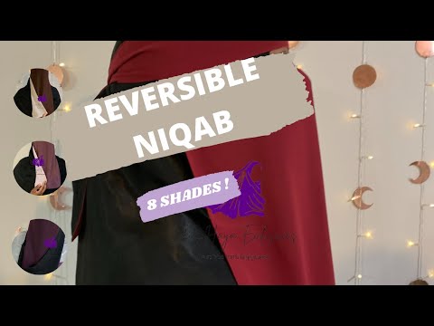 Niqaab, Raahah Reversible Niqab-Rose Pink & Pink (Ships to North America)